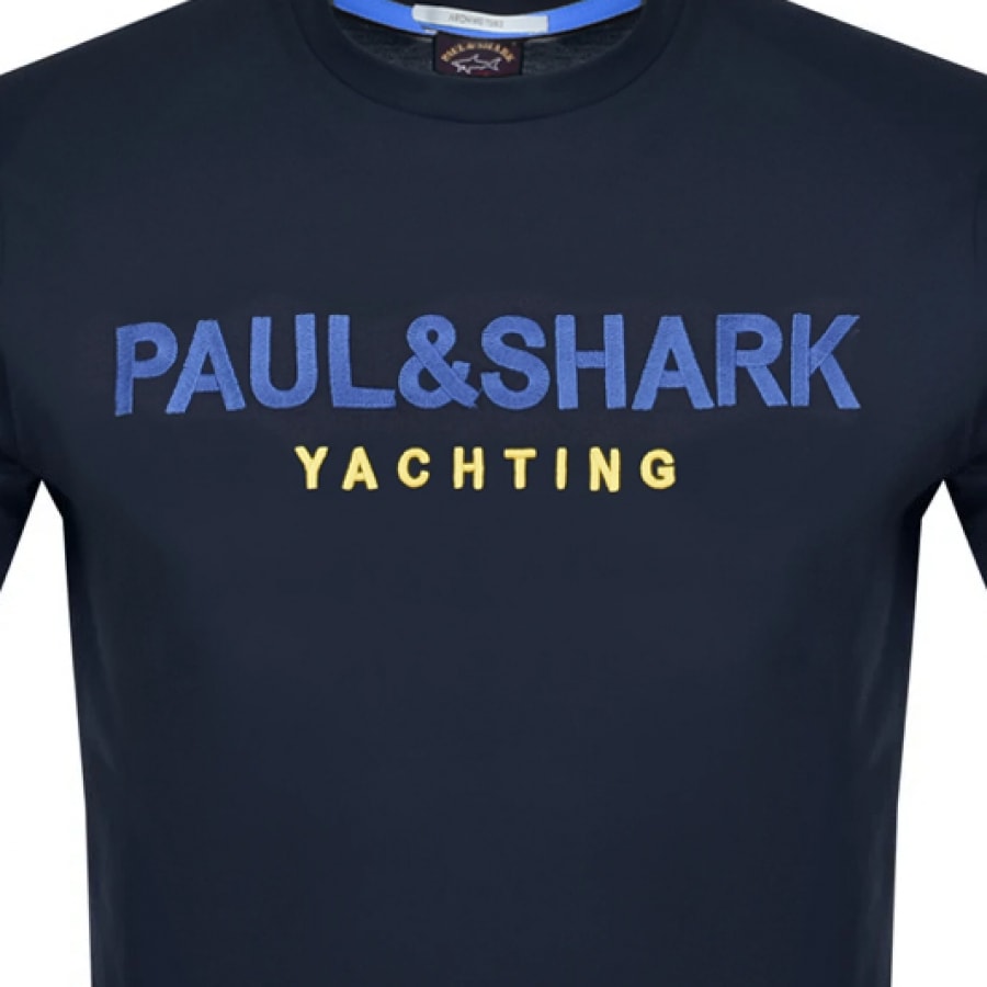 Alternative Image for ProductPaul And Shark Logo T Shirt Navy3
